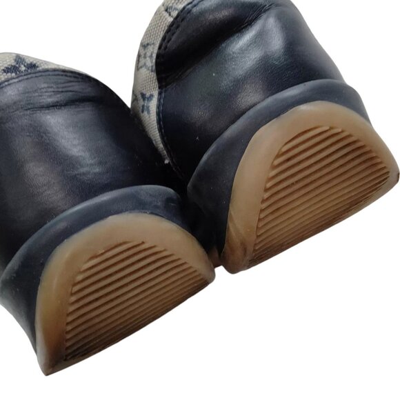 024243AT (S3) Louis Vuitton Shoe Sneakers Women Navy Blue Monogram - Picture 5 of 9